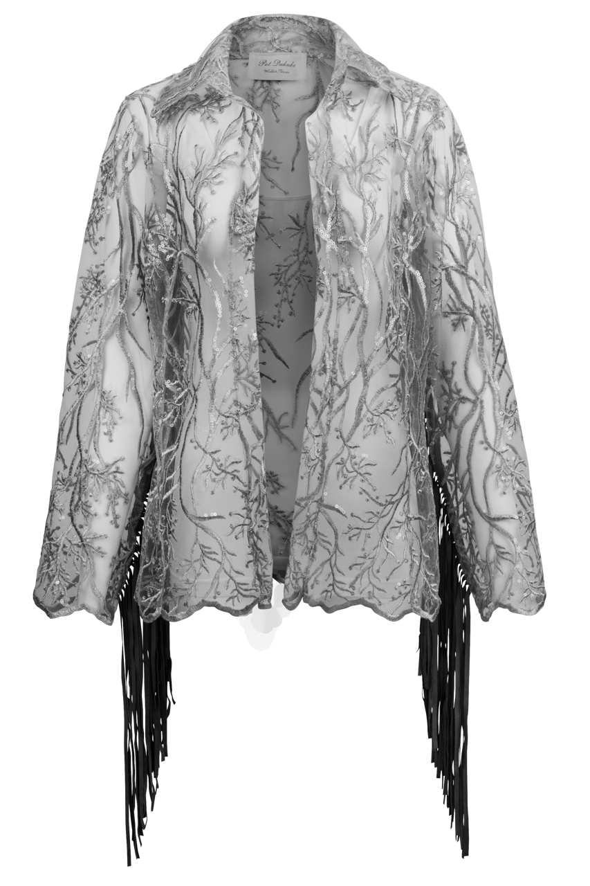 Pat Dahnke Embroidered Lace Jacket