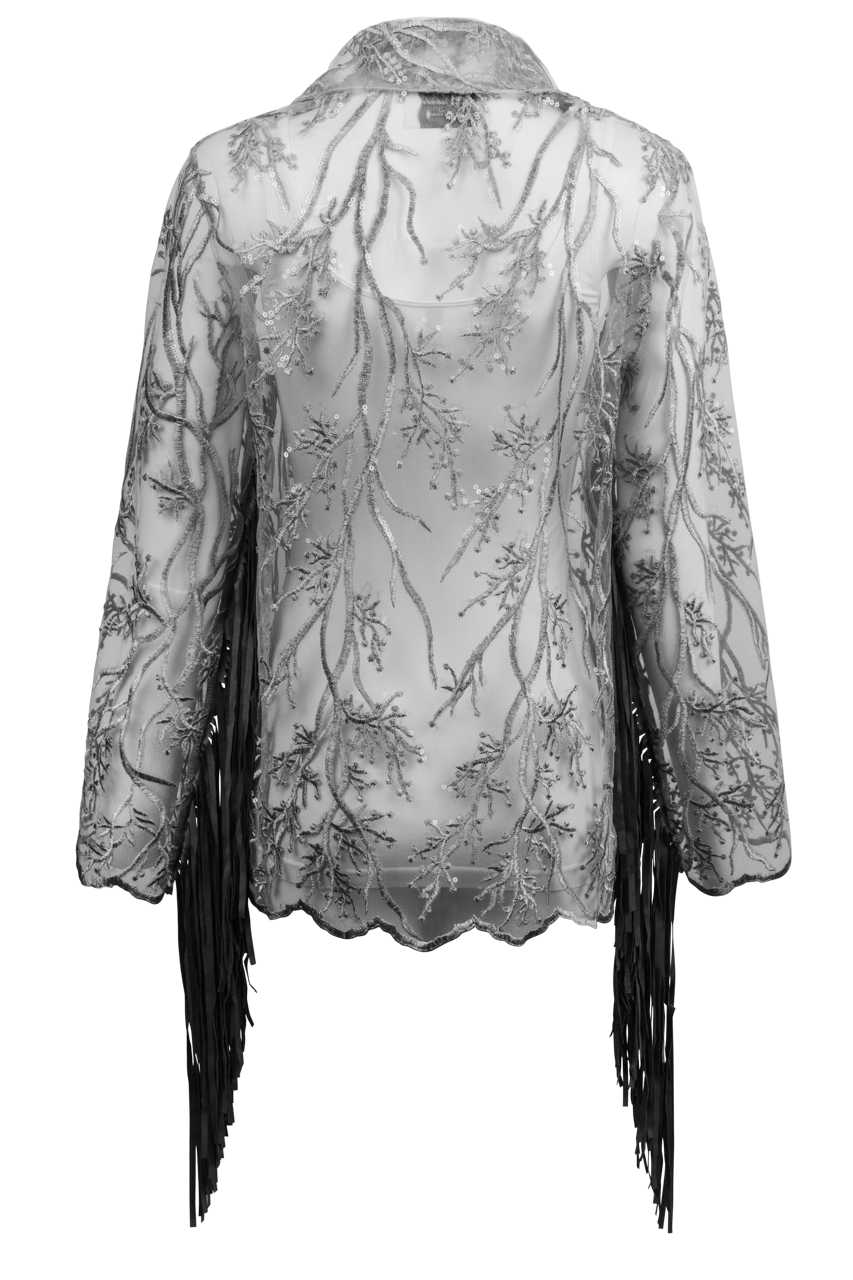 Pat Dahnke Embroidered Lace Jacket