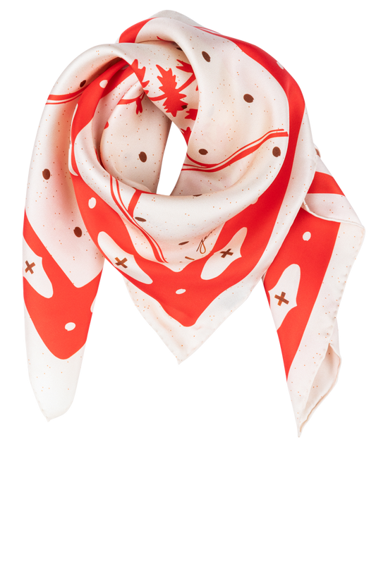 Jenni Earle Ivory Silk Scarf