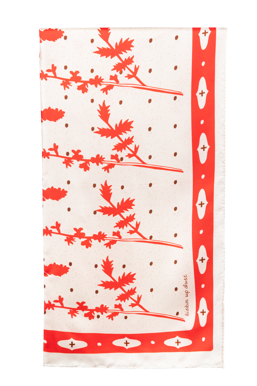 Jenni Earle Ivory Silk Scarf