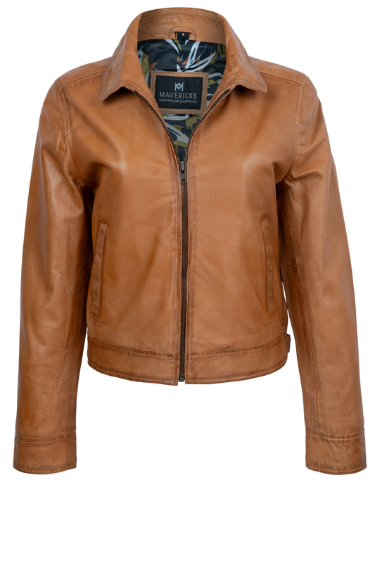 Maverick's Caramel Leather Jacket