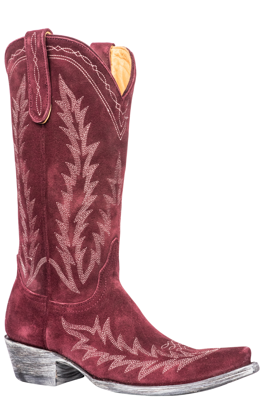 Old Gringo Women's Suede Dutton Cowgirl Boots - Wine