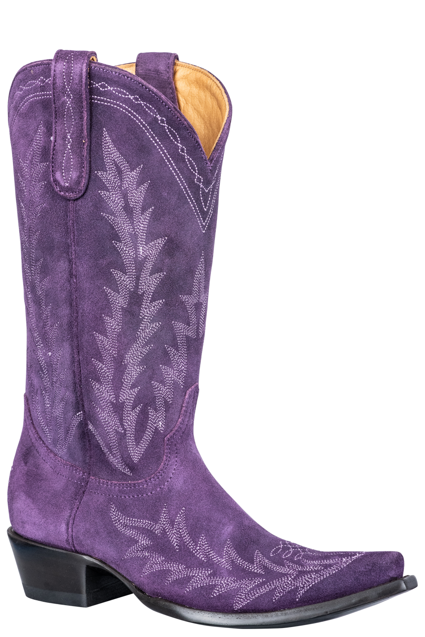 Old Gringo Women's Suede Dutton Cowgirl Boots - Purple