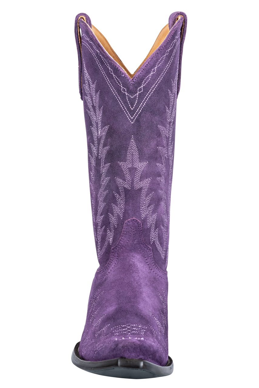 Old Gringo Women's Suede Dutton Cowgirl Boots - Purple