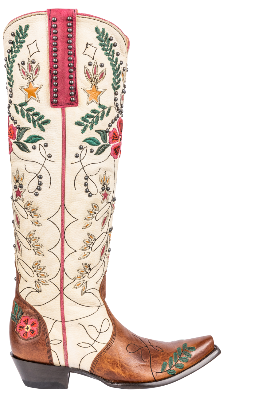 Old Gringo Full Bloom Cowgirl Boots - Cream