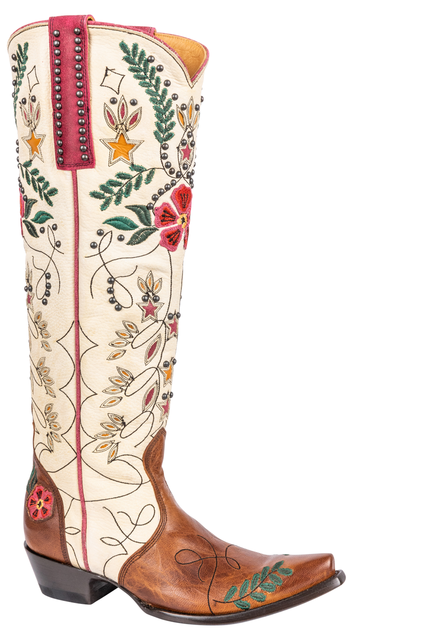Old Gringo Full Bloom Cowgirl Boots - Cream