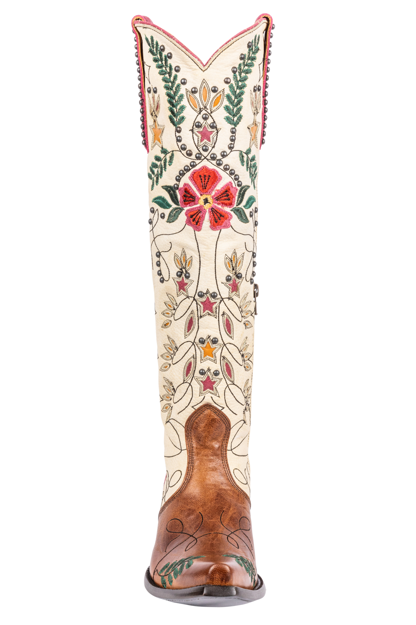 Old Gringo Full Bloom Cowgirl Boots - Cream