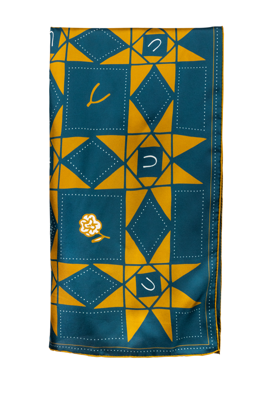 Jenni Earle Navy Silk Scarf