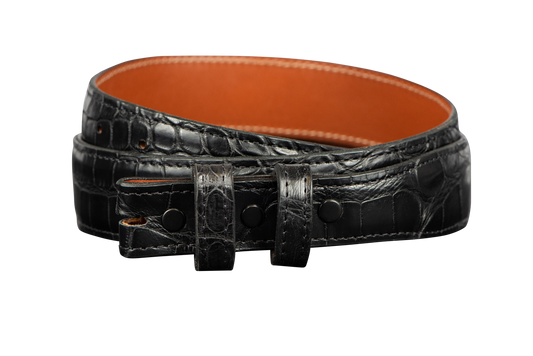 Chacon 1.25" Matte Alligator Tapered Belt Strap
