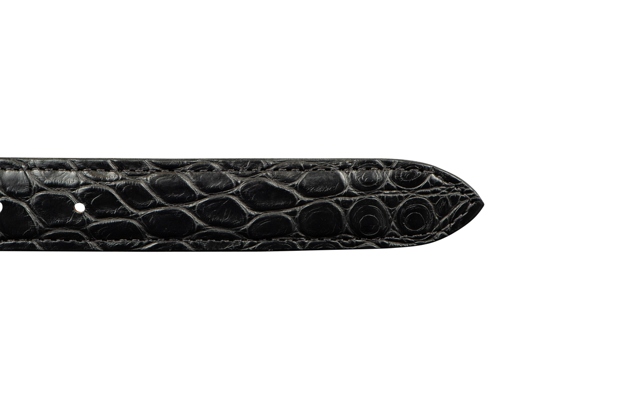 Chacon 1.25" Matte Alligator Tapered Belt Strap
