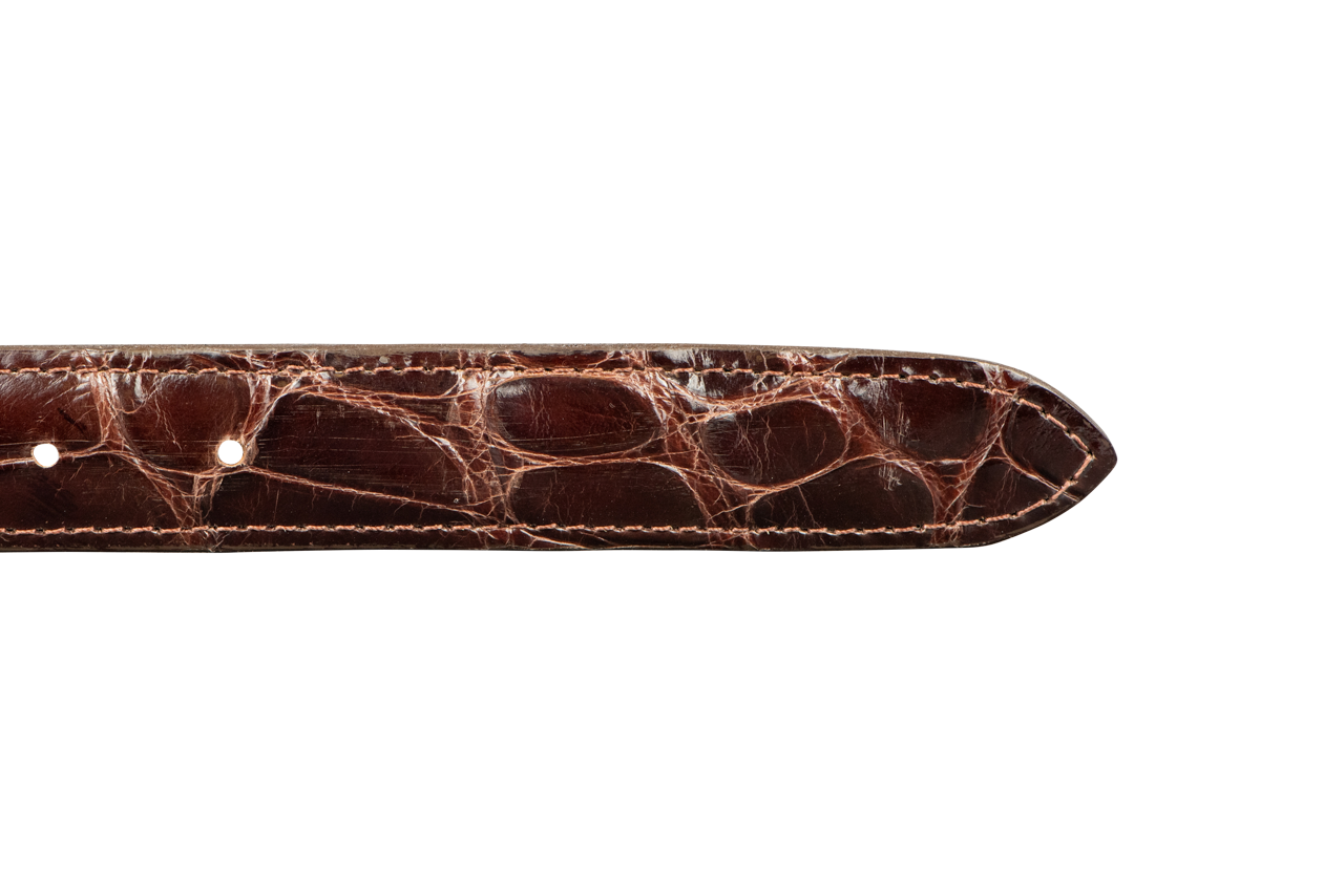 Chacon 1.25" Matte Alligator Tapered Belt Strap