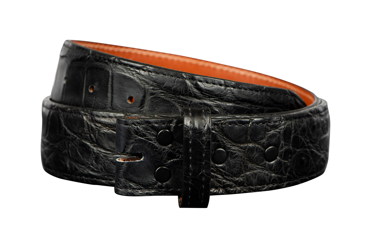 Chacon 1.5" Matte Alligator Straight Belt Strap