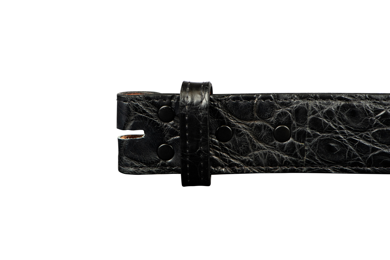 Chacon 1.5" Matte Alligator Straight Belt Strap