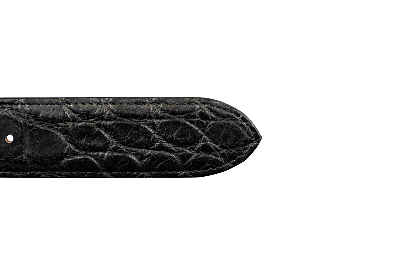 Chacon 1.5" Matte Alligator Straight Belt Strap