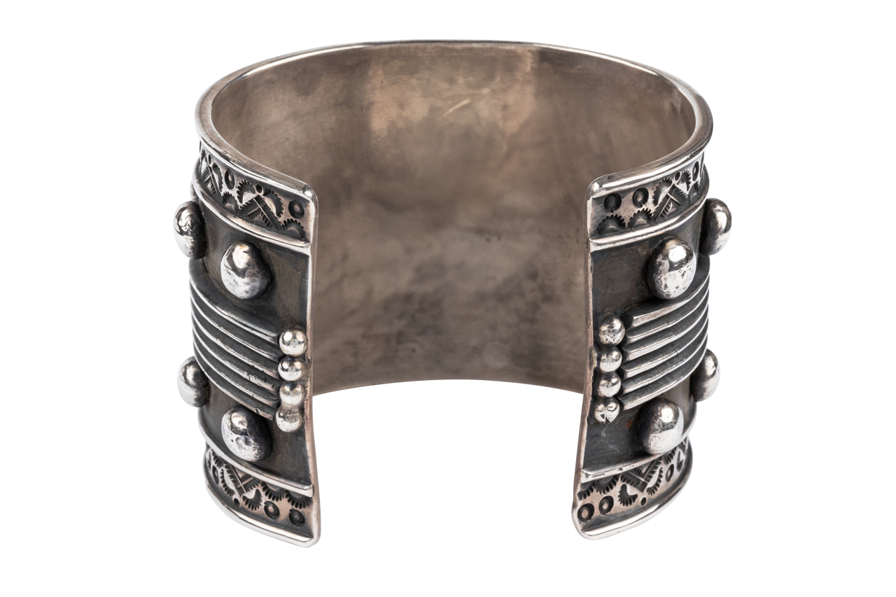 Chunky Engraved Silver Bracelet