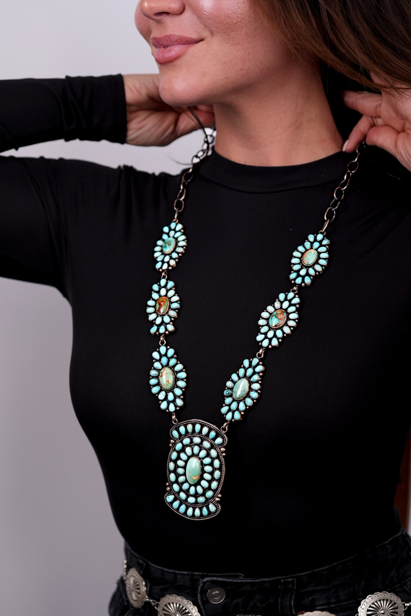 Large Turquoise Stone Necklace