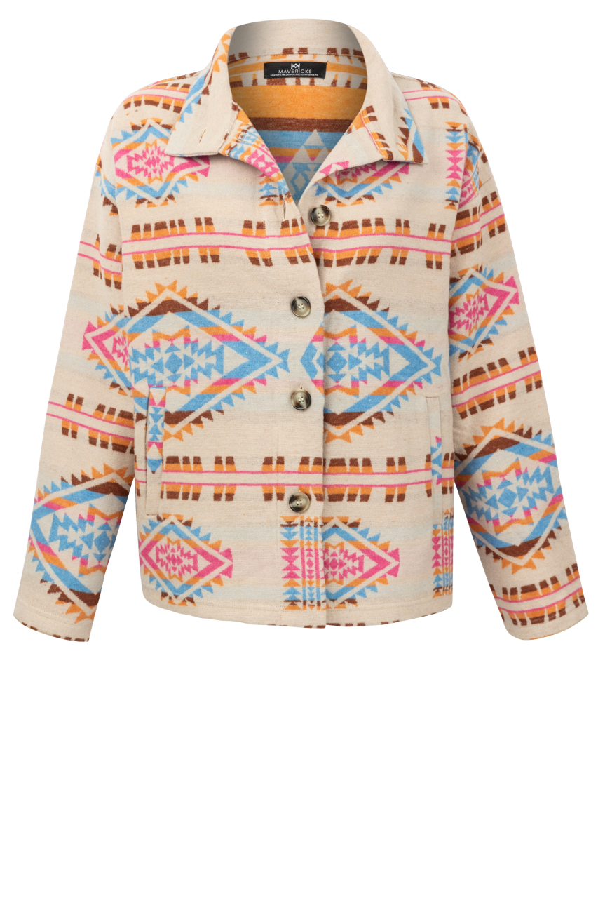 Tribal offers Pattern Aztec Shacket Jacket