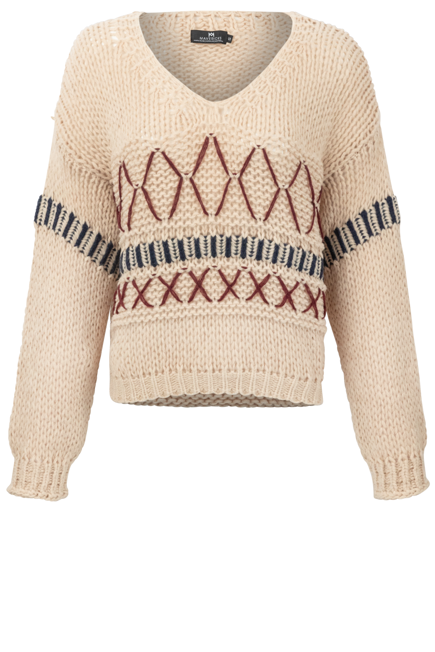 Maverick s Cream Knit Sweater
