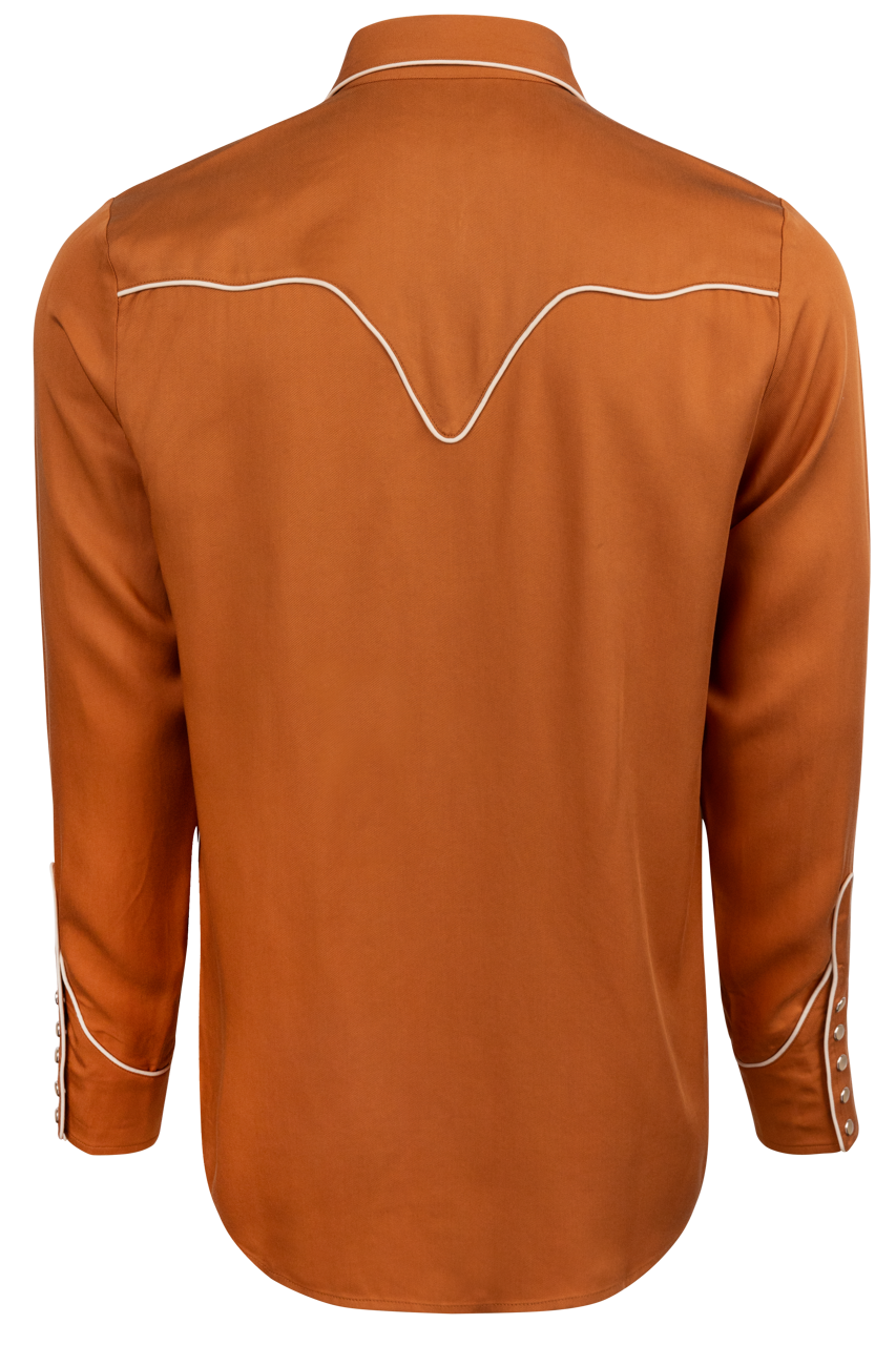 H Bar C Snap Front San Fernando Shirt - Burnt Orange