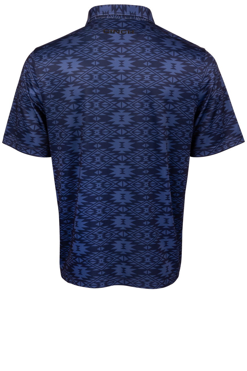 Cinch Arena Flex Polo Shirt - Royal Aztec
