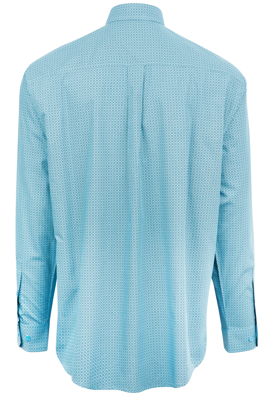 Cinch Mini Foulard Print Button-Front Shirt - Turquoise