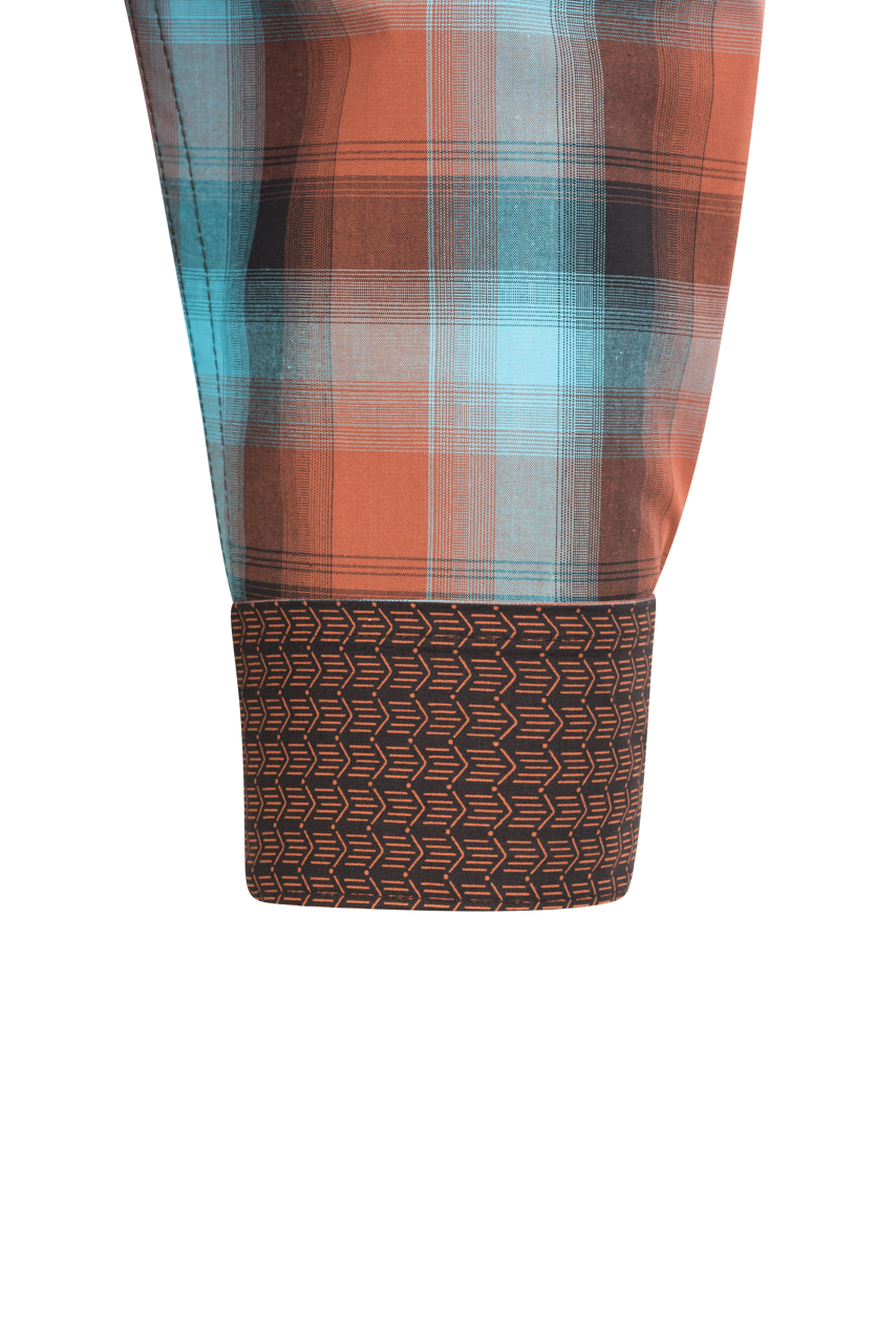 Cinch Plaid Button-Front Shirt - Sequoia