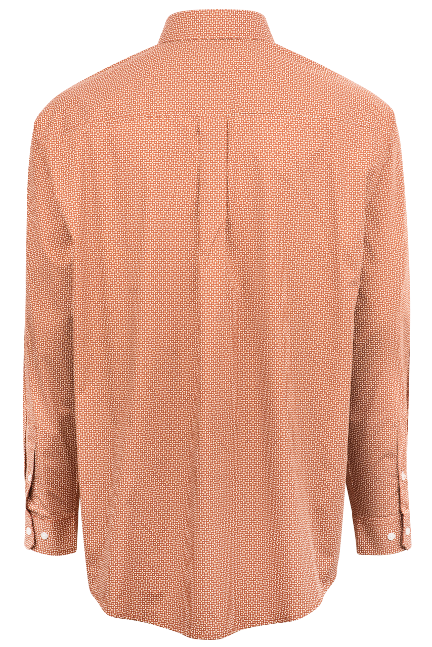 Cinch Spyro Print Button-Front Shirt - Brown