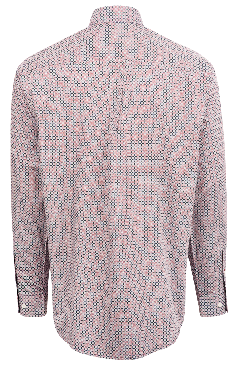 Cinch Mini Block Button-Front Shirt - Red