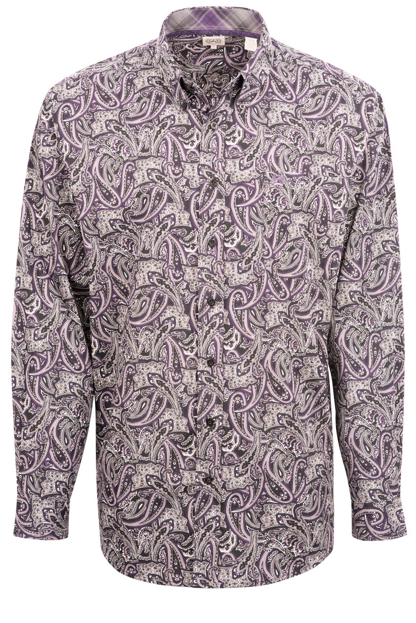 Purple paisley top shirt
