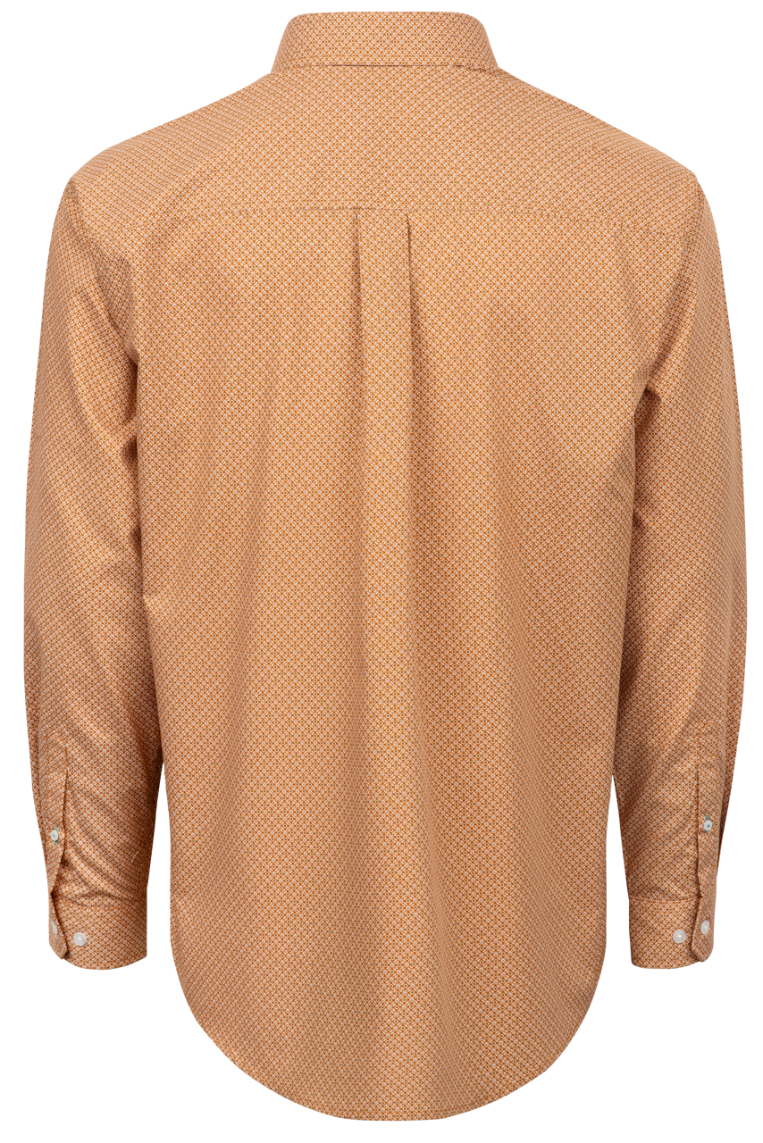 Cinch Foulard Print Button-Front Shirt - Brown Diamond