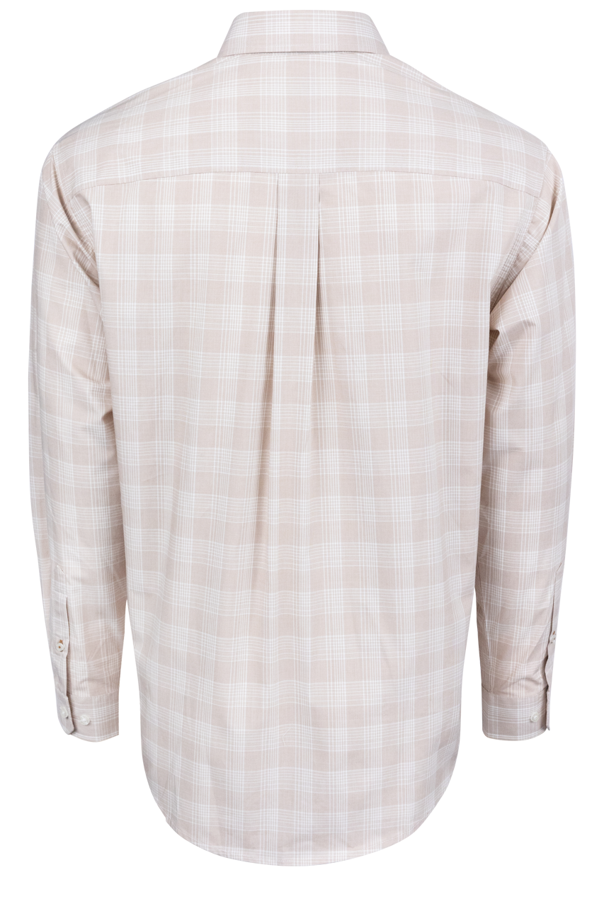 Cinch Plaid Button-Front Shirt - Khaki