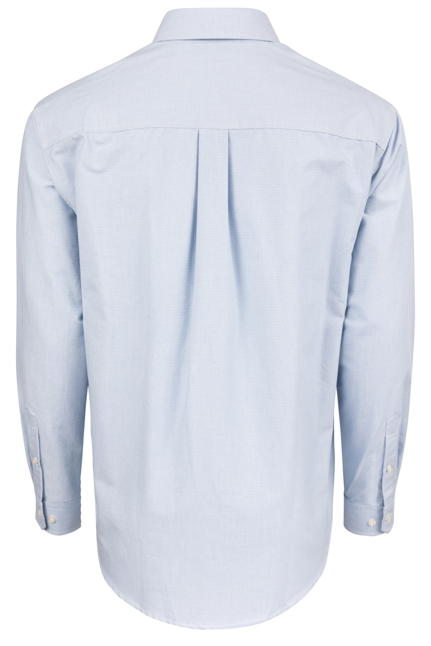 Cinch Button-Front Shirt - Solid Blue