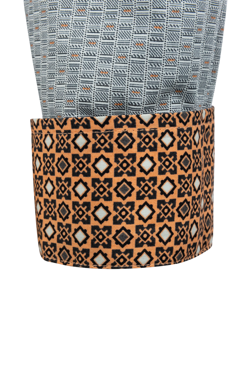 Cinch Stripe Button-Front Shirt - Blue