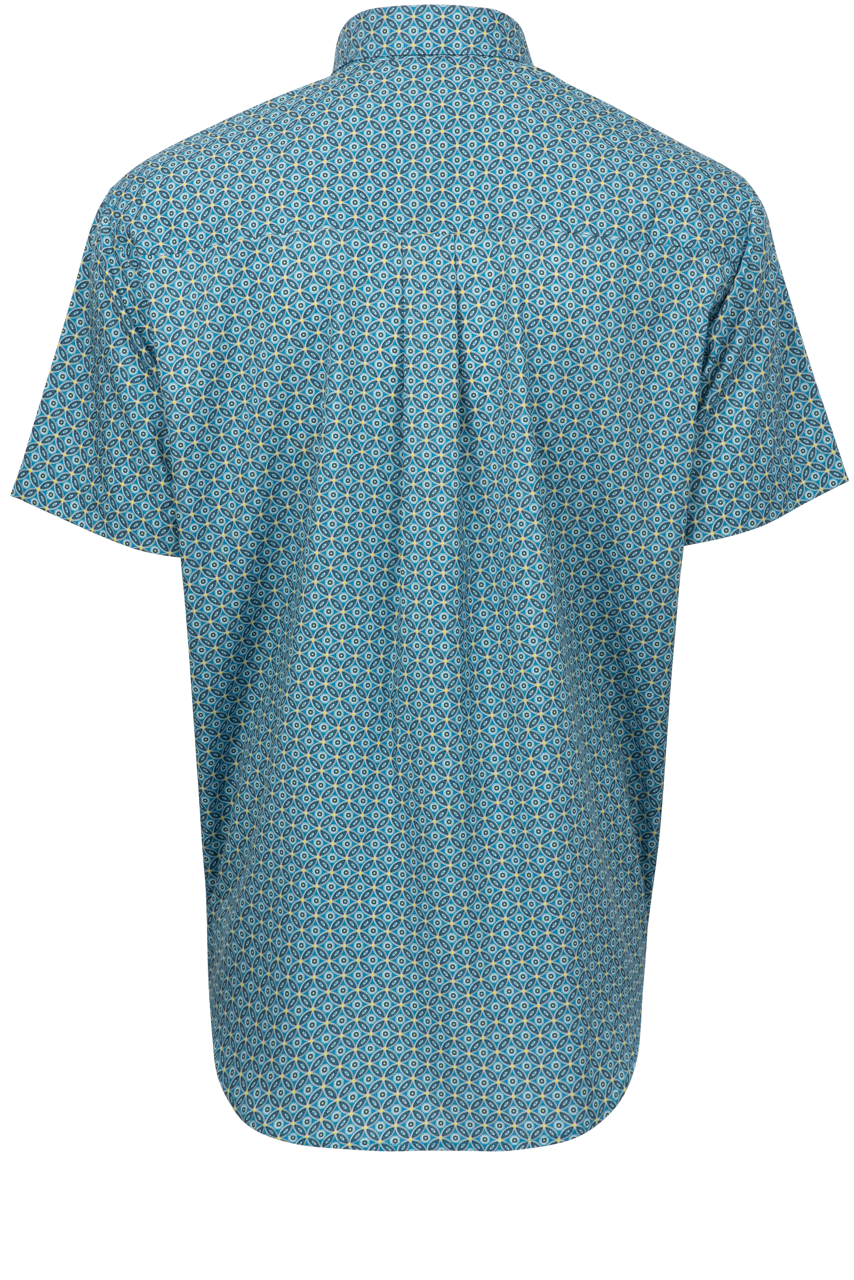Cinch Arena Flex Button-Front Shirt - Blue Foulard
