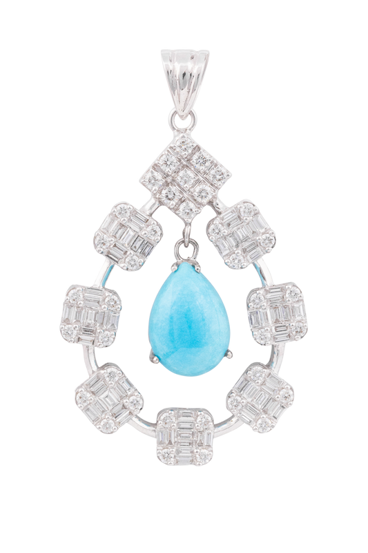 Diamond & Turquoise Pendant