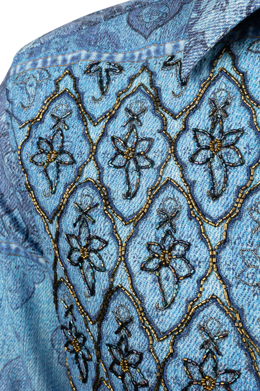 Robert Graham Jungle Blues Button-Front Shirt