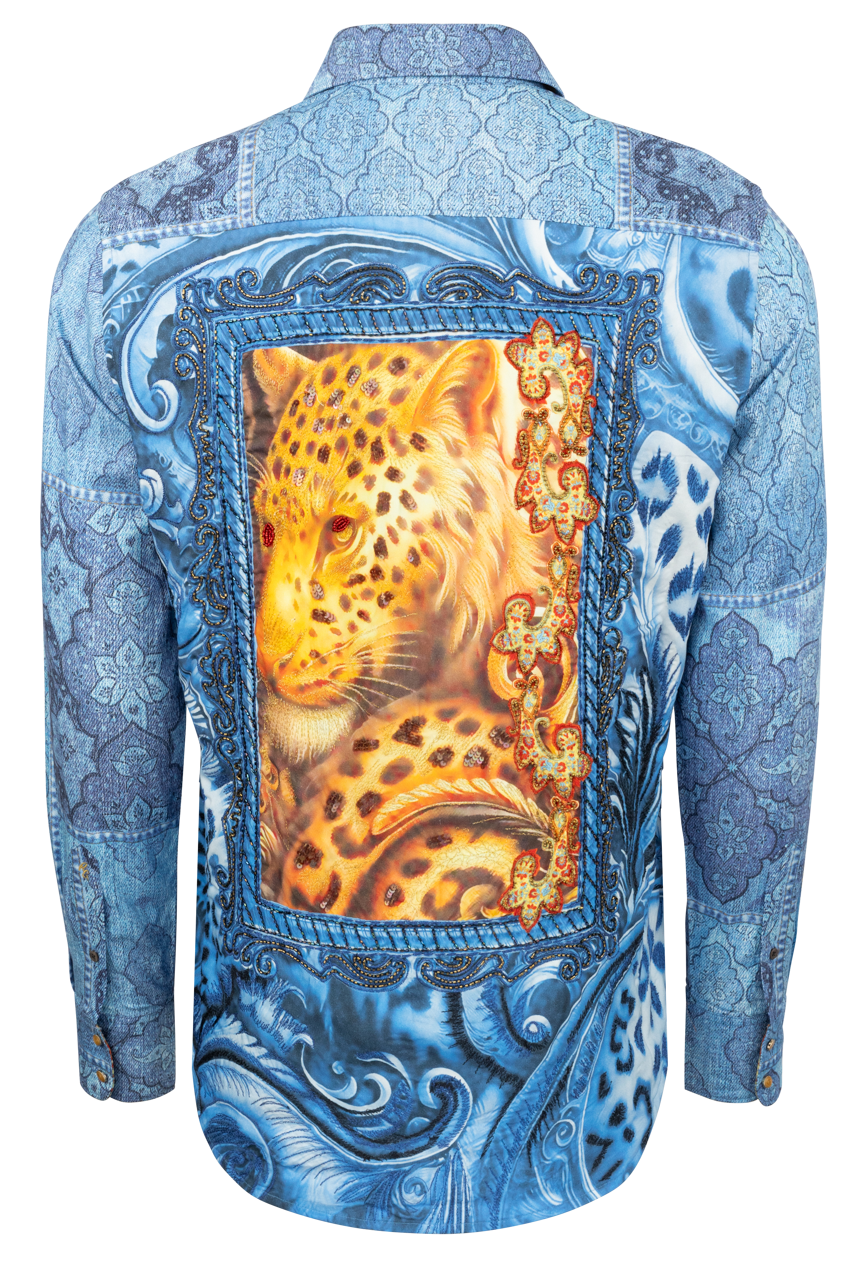Robert Graham Jungle Blues Button-Front Shirt