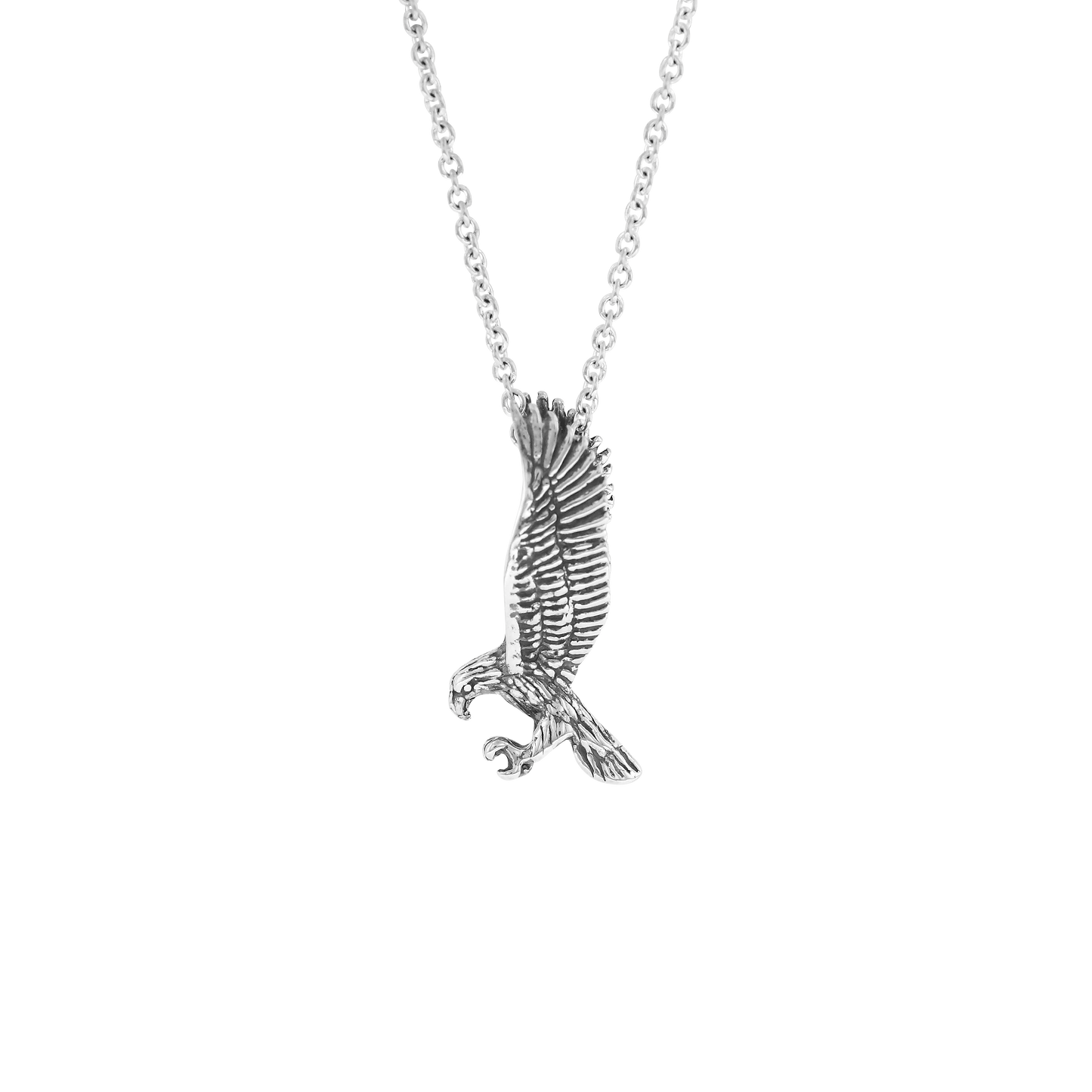 Sterling Silver Eagle Pendant Necklace