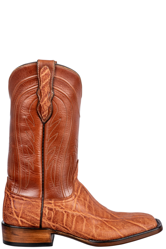 Black Jack Antique Elephant Cowboy Boots - Peanut