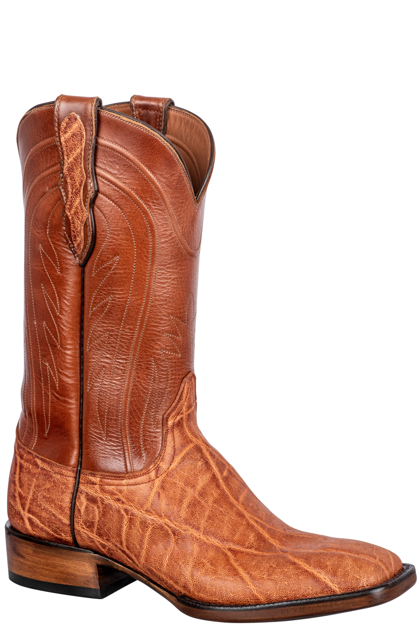 Black Jack Antique Elephant Cowboy Boots - Peanut