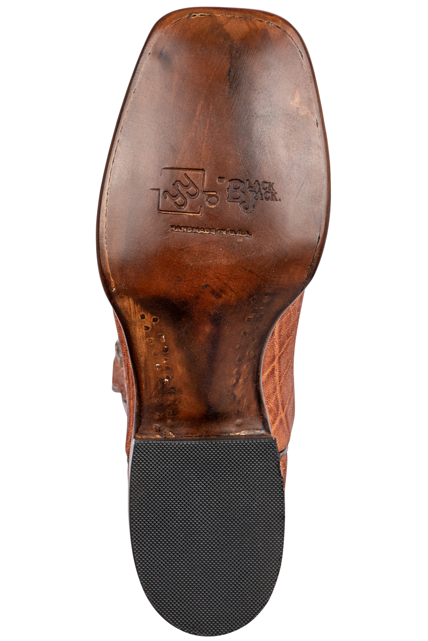 Black Jack Antique Elephant Cowboy Boots - Peanut