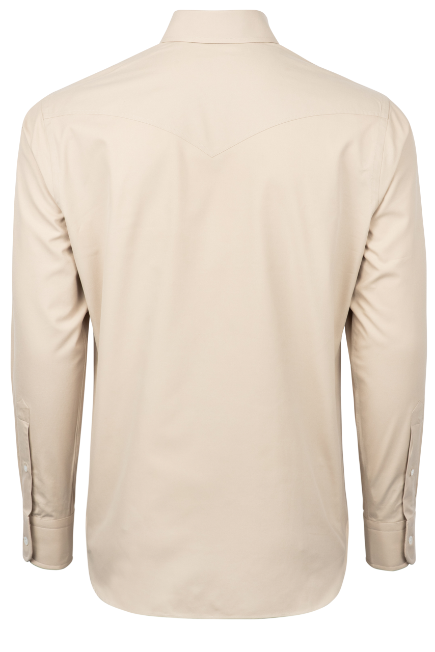 Pinto Ranch YY Collection Twill Button-Front Sport Shirt - Tan