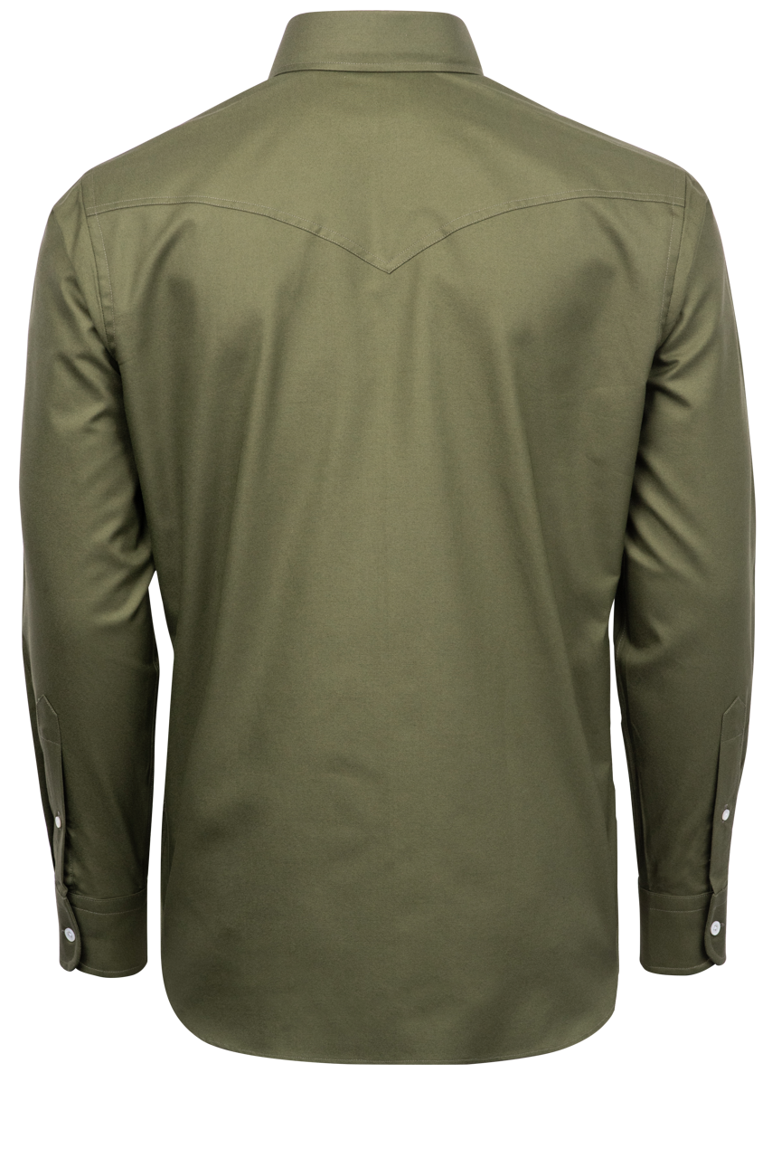 Pinto Ranch YY Collection Oxford Button-Front Shirt - Olive