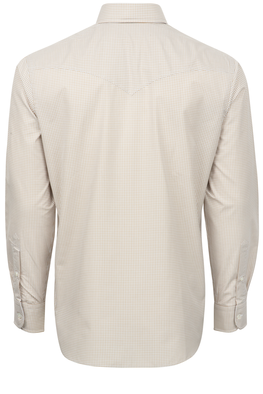 Pinto Ranch YY Collection Button-Front Shirt - Tan Check