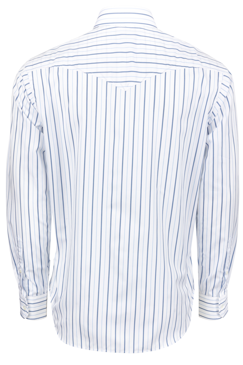 Pinto Ranch YY Collection Striped Button-Front Shirt - Blue