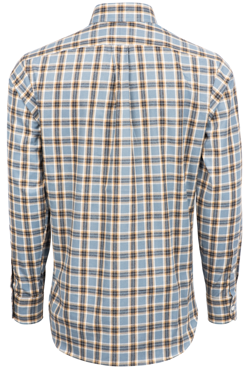 Pinto Ranch YY Collection Button-Front Sport Shirt - Blue