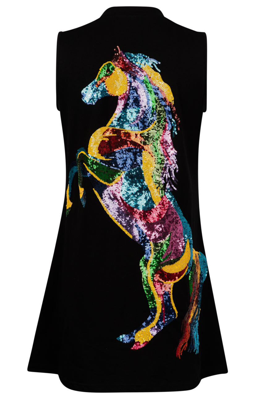 Queen of Sparkles Rainbow Horse Dress