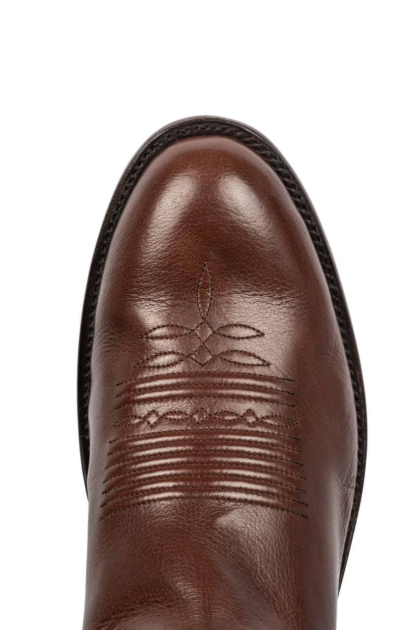 Stallion Buffalo Calf Roper Boots - Whiskey