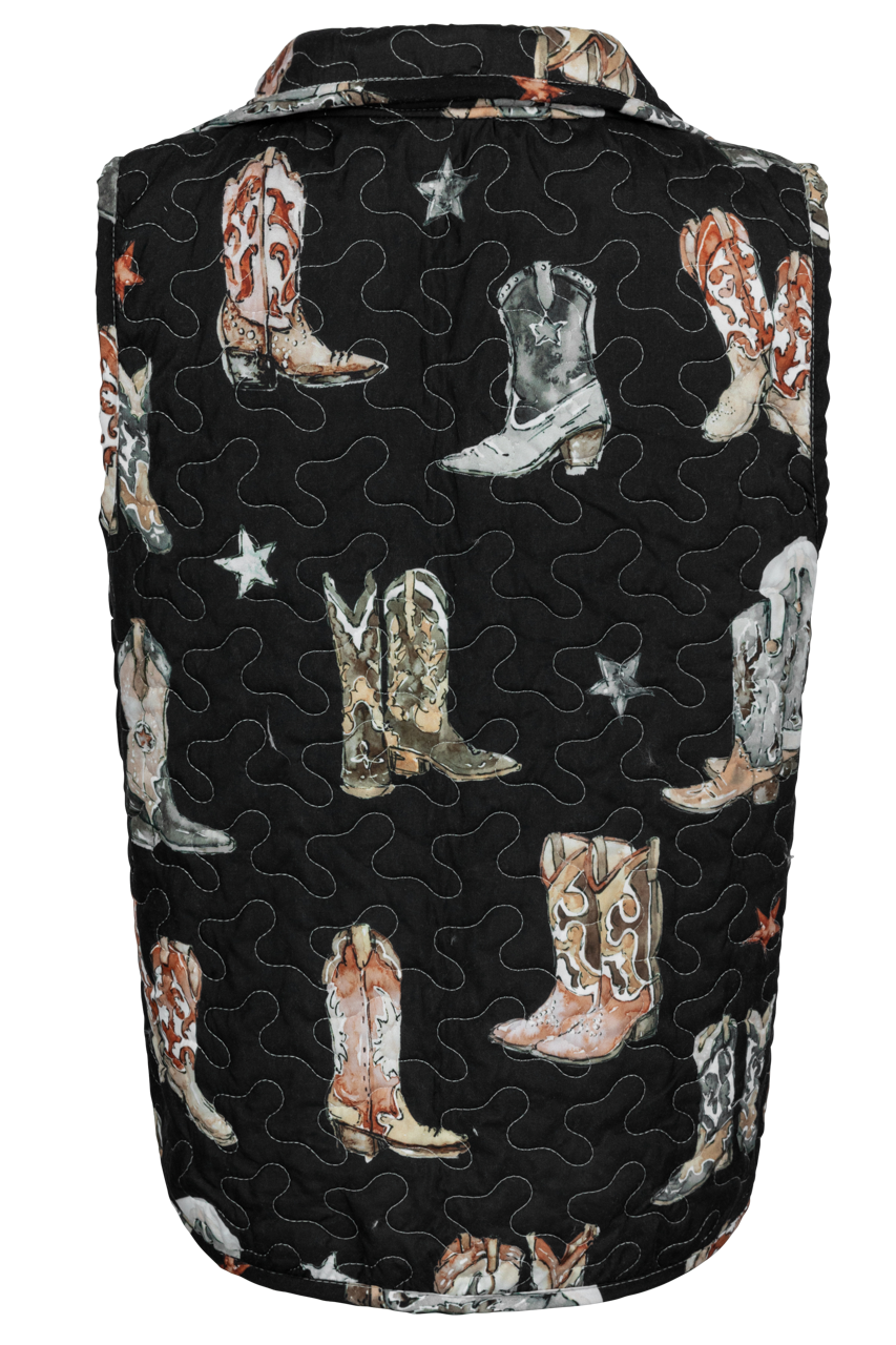 Ida Mae Thunderbird Boots Vest - Black