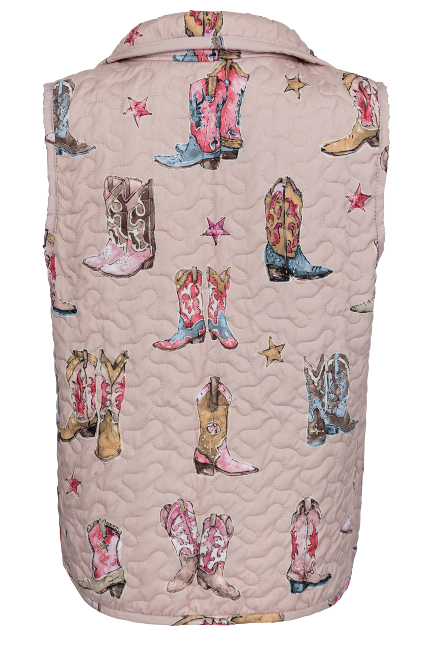 Ida Mae Thunderbird Boots Vest - Rose